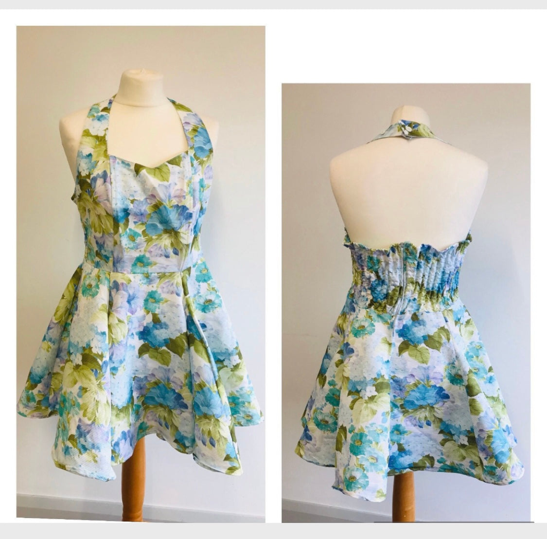 Vintage Clothing - Dress- 1950s swing - Halterneck Dress - Frock33