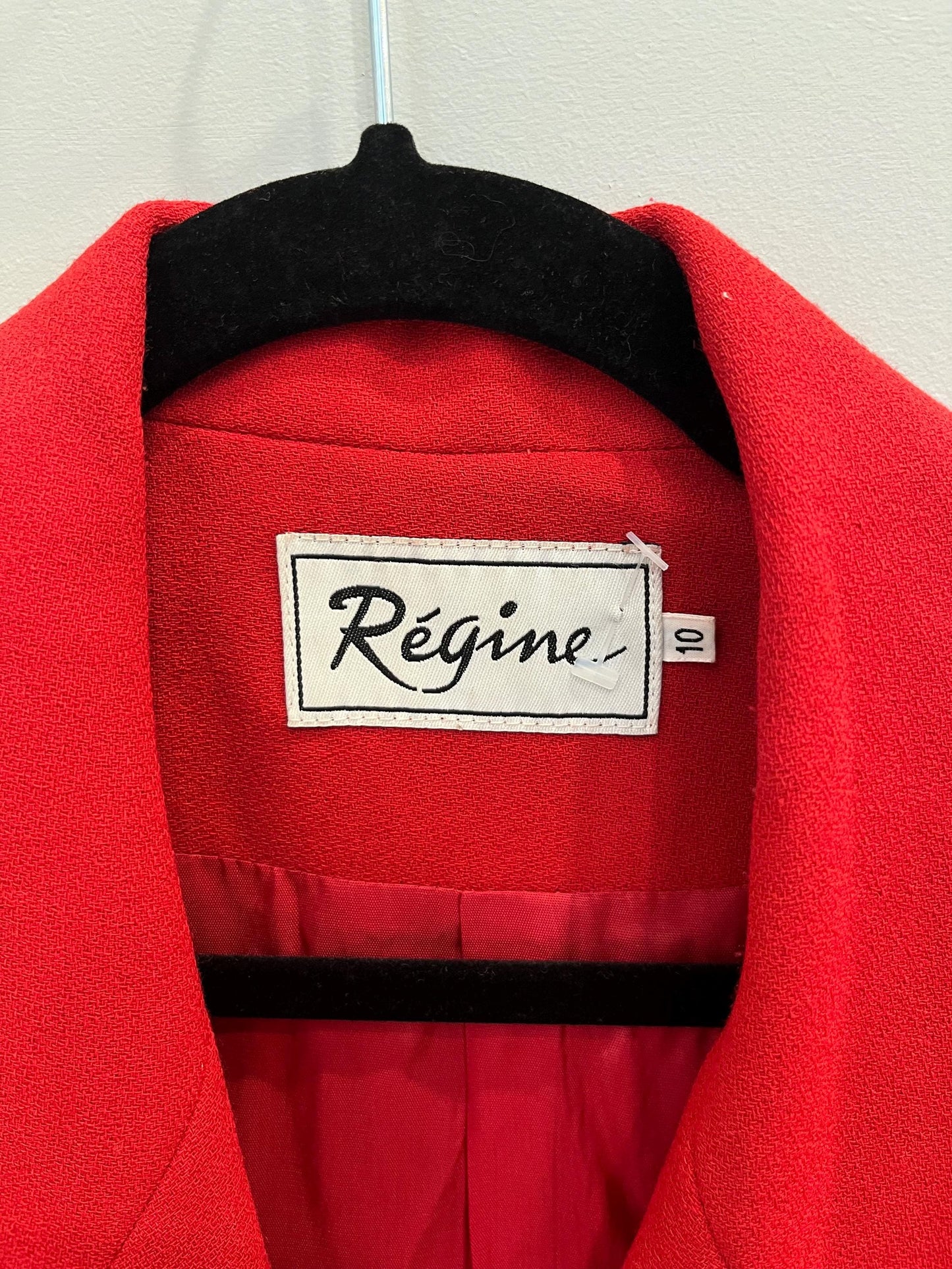 Vintage Clothing - Vintage Blazer Jacket -1980s - Red with Gold Buttons by Regine size 10 - Frock33