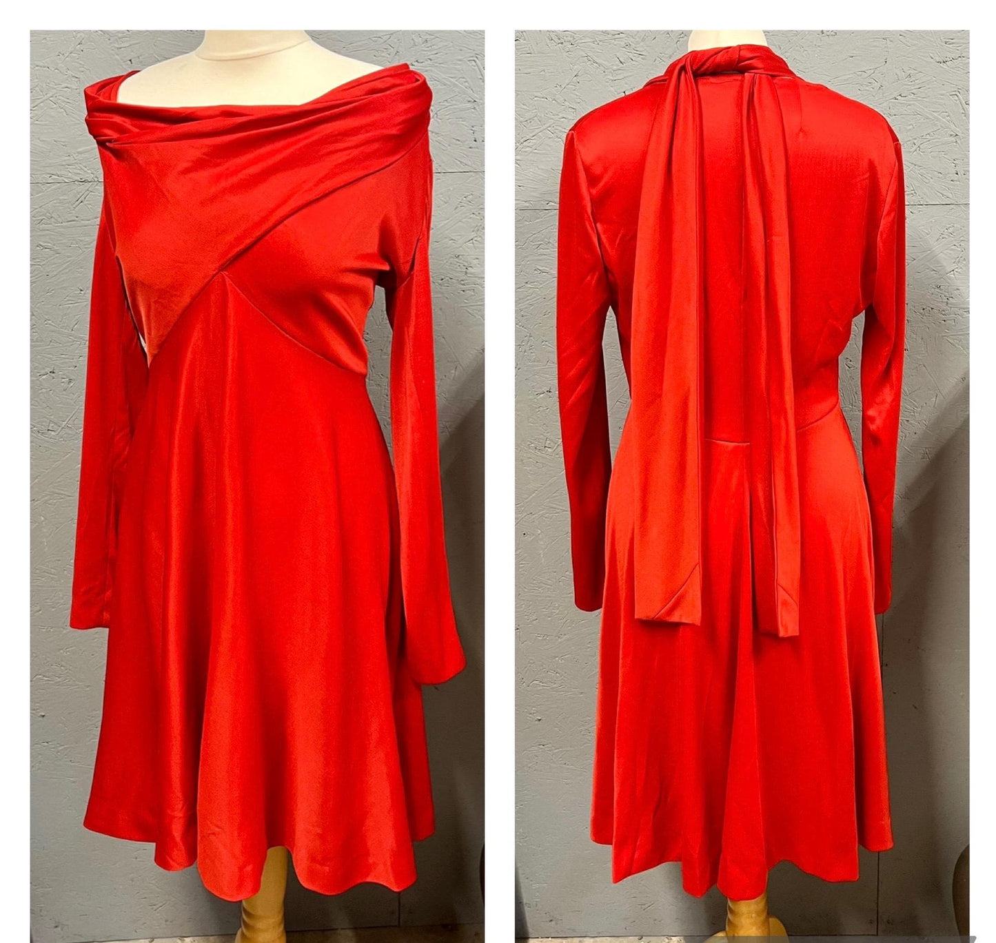 Vintage Clothing - Red Dress - 90s Red Dress Size 10 - Frock33