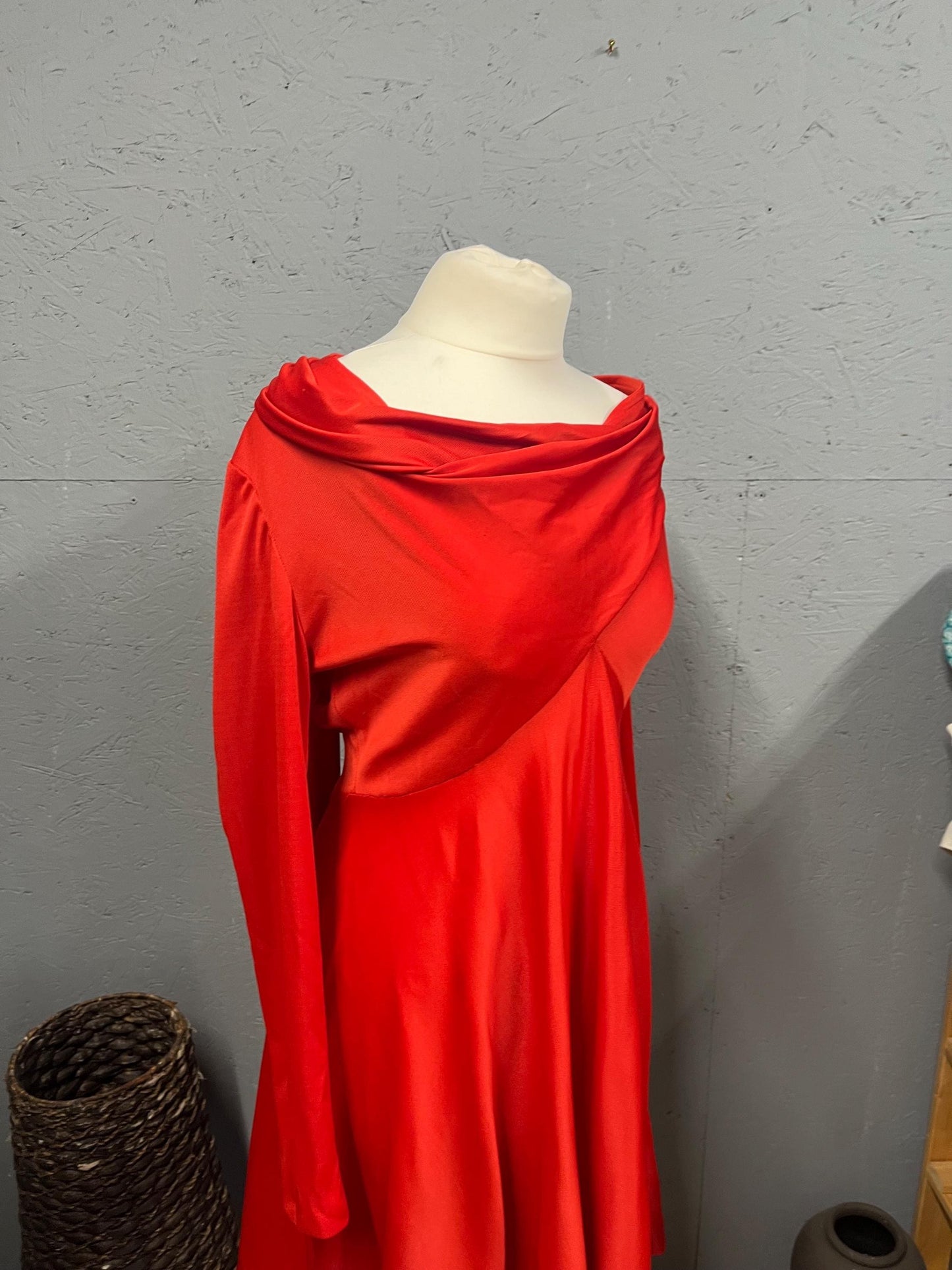 Vintage Clothing - Red Dress - 90s Red Dress Size 10 - Frock33