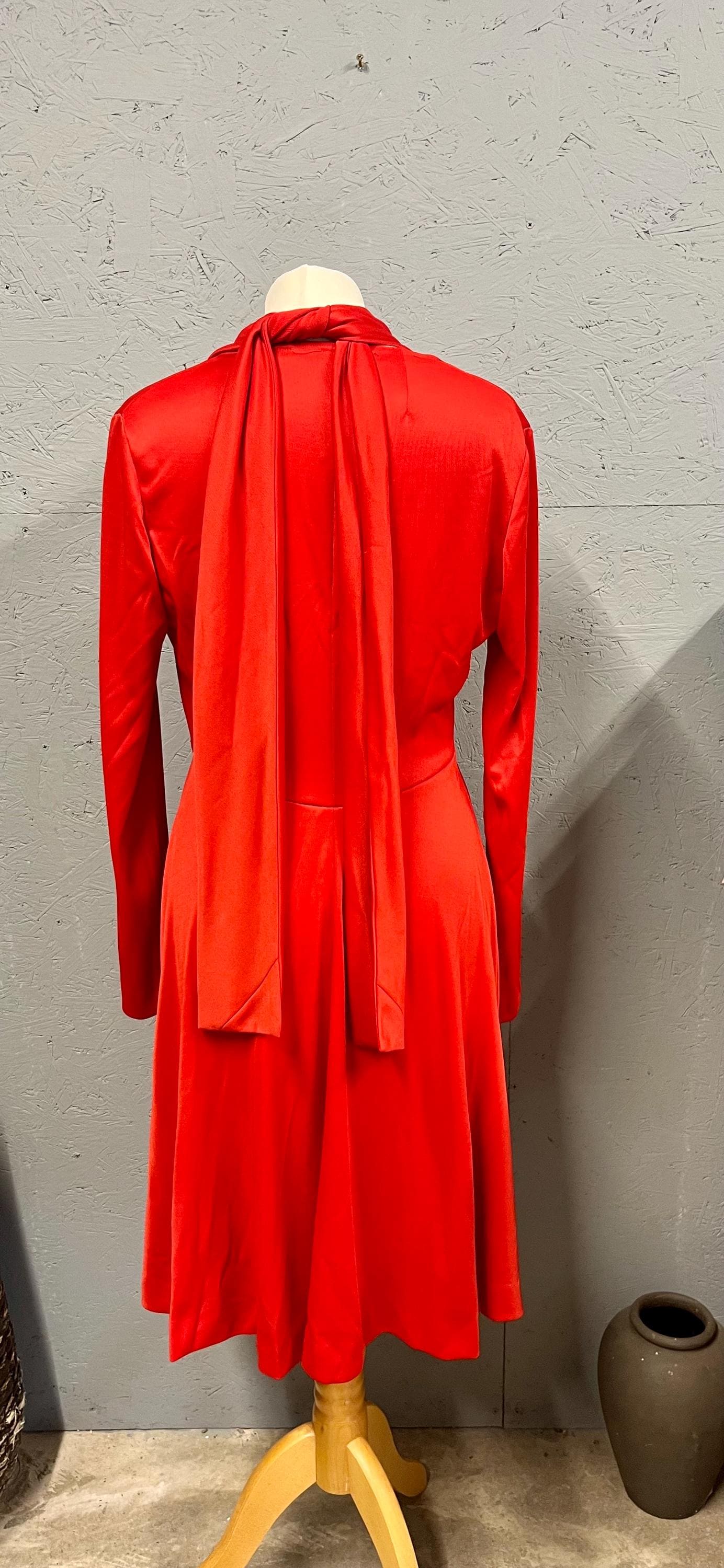 Vintage Clothing - Red Dress - 90s Red Dress Size 10 - Frock33